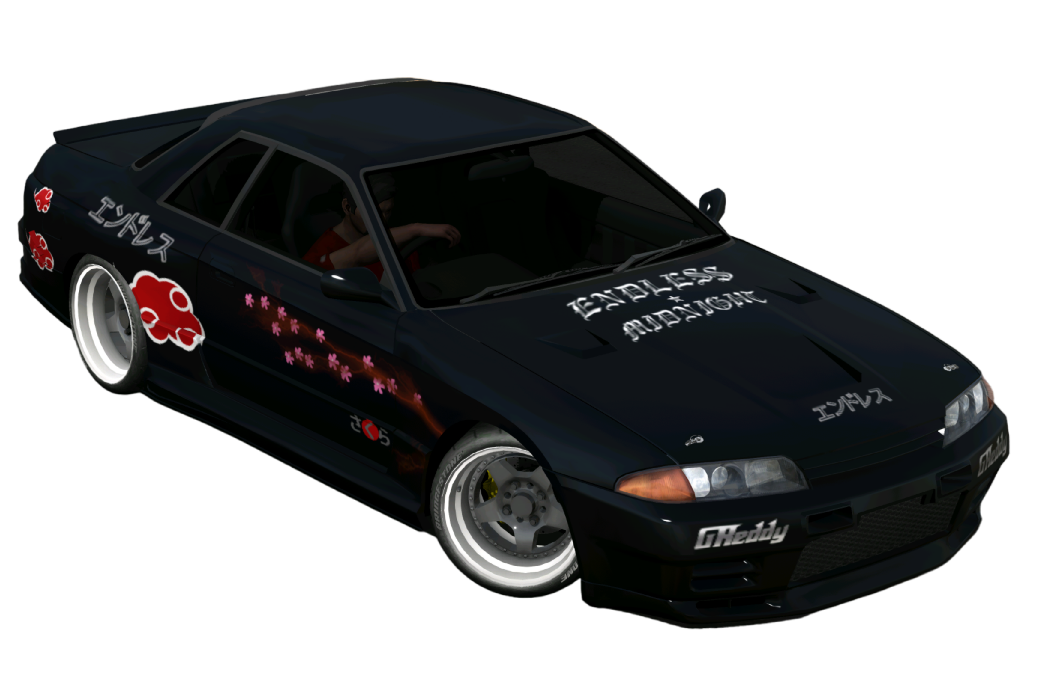 178] Nissan Skyline GT-R R32 Japanese Cherry Blossom Naruto Style