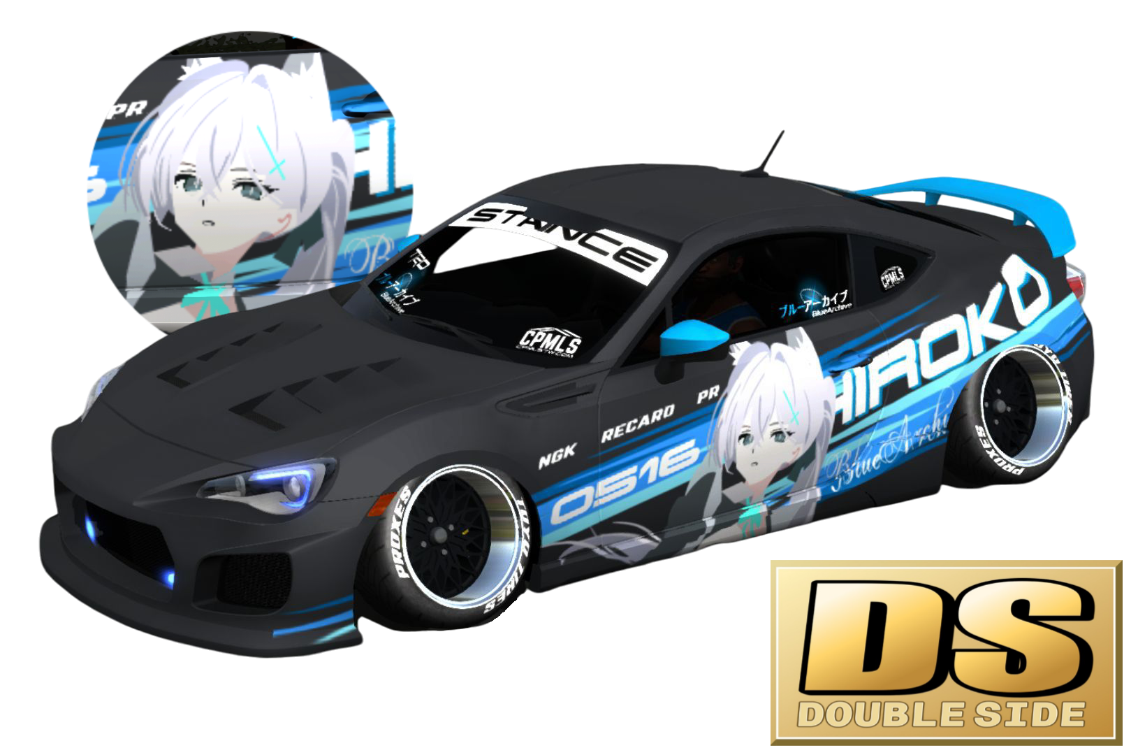 433]Subaru BRZ(86) Blue Archive Shiroko Sunaookami Daul-Side
